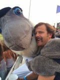 Mike with Wilmington Shark mascot