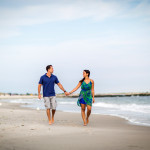 couple walking on the beach